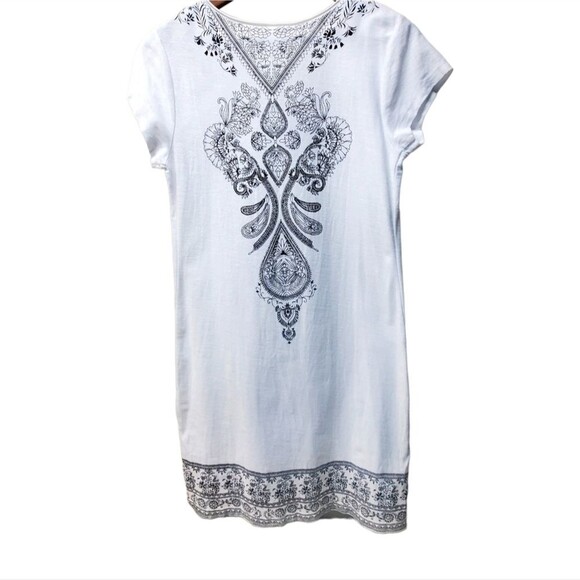 VENUS White Mini Embellished  Scoop Neck Dress Size XS - Picture 3 of 8